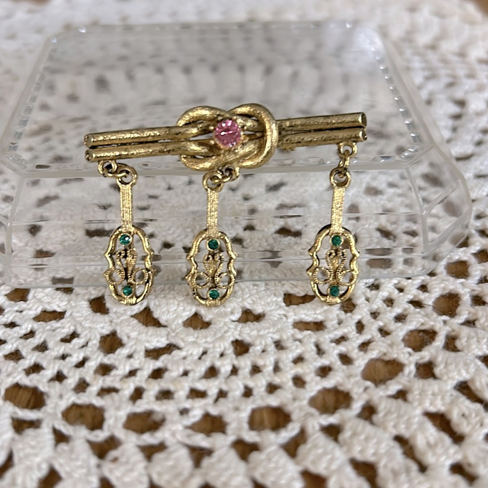 Vintage Violin Bar Brooch